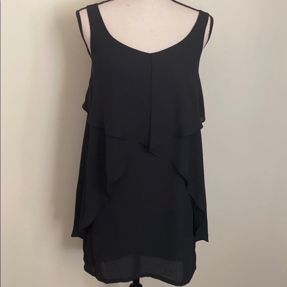 Anthropologie Pins And Needles Black Tunic Top S